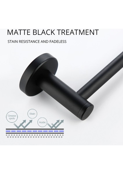 Premium Mat Siyah Banyo Doku Kanca Pirinç Banyo Haddeleme Kağıt Tutucu | Tutucu Kağıt | Kağıt Tulipolder Şişesi (Siyah) modelleri