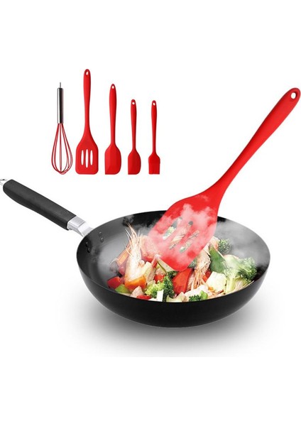 5 Adet / Takım Silikon Pişirme Eşyaları Setleri Yumurta Çırpıcı Kaşık Spatula Yağ Fırçası Mutfak Kiti Mutfak Aletleri Aksesuarları | Pişirme Aracı Setleri modelleri