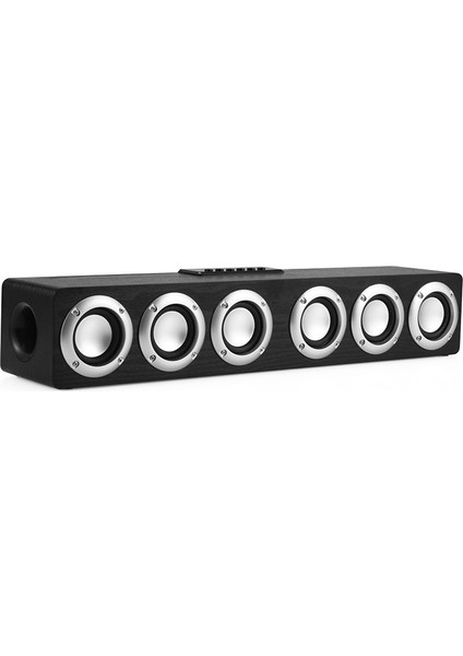 Ahşap Ses Bar Ses Merkezi Bluetooth Hoparlör Kutusu Ev Sineması Sistemi Subwoofer Soundbar ile Hoparlörler Için Woofers | Soundbar (Siyah Ahşap Tahıl)