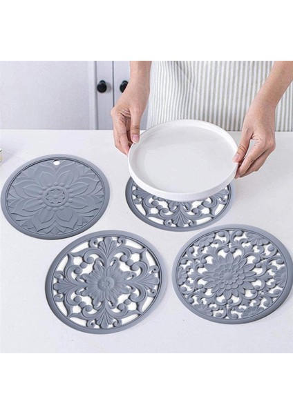 3 Adet / Takım Silikon Trivet Mat Kaymaz Bardaklar Sıcak Pot Tutucu Sıcak Pedleri Masa Mutfak Için Sıcak Pedler Mutfak Aksesuarları | Mats pedler (Mavi) fiyatları