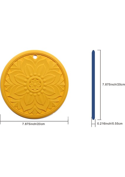 3 Adet Nefis Hollow Oyma Isıya Dayanıklı Yalıtım Placemat Kaymaz Yemek Masası Mat Coaster Set Sofra Ped Mutfak Için | Mats pedler (Sarı)