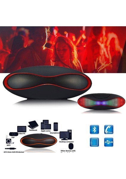 Siyah Mini Stereo Kablosuz Bluetooth Hoparlör Taşınabilir 3D Ses Sistemi Müzik Hoparlör Tf Süper Bas Sütun Akustik Sistemi Çevreleyen | Taşınabilir Hoparlörler indirimleri
