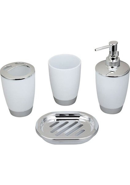 Banyo Aksesuarları Banyo Seti Plastik Banyo Takım Elbise Ev Aksesuarları Fincan Diş Fırçası Tutucu Sabunluk Depolama Şişesi Ev Seti | Banyo Aksesuarları Setleri (Beyaz) fiyatları