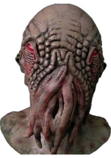 Doctor Who Ood Maskesi Headgear Lateks Uzaylı Canavar Ahtapot Maskesi Ahtapot Cadılar Bayramı Cosplay Proplar