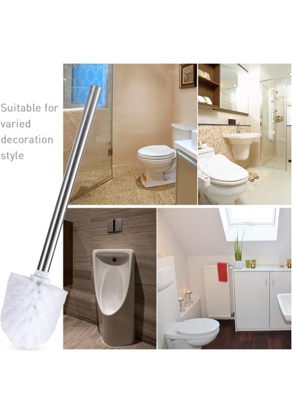 1 Adet Paslanmaz Çelik Tuvalet Fırçası Wc Banyo Temizleme Tuvalet Fırçası Kafa Tutucu Krom Banyo Aksesuarları | Tuvalet Fırçası Tutucular