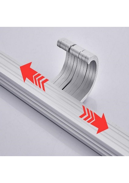 Alüminyum Havlu Kanca Banyo Mutfak Duvar Asılı Kapı Geri Satır Kanca Ceket Askı Ücretsiz Punch | Banyo Rafları (50CM)(Yurt Dışından) fırsatları