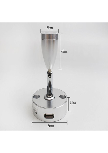 3 W LED Dokunmatik Karartma Rv Okuma Işık USB Arayüzü Okuma Işığı Rv LED Okuma Işığı (Sıcak Beyaz)
