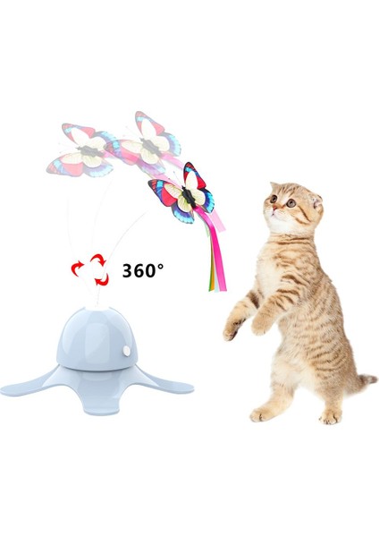 Elektronik Pet Kedi Oyuncak Akıllı Otomatik Komik Kedi Egzersiz Oyuncak Kedi Dönen Topu Yavru Oyuncaklar Kelebek Kedi Sopa Interaktif Oyuncak | Kedi Oyuncakları