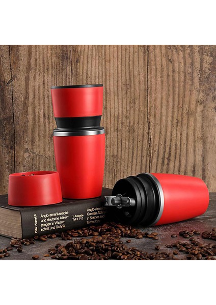 Mini Taşınabilir Kahve Öğütücü Manuel Yıkanabilir Espresso Kahve Makinesi El Makinesi Ofis Ev Için Paslanmaz Çelik Filtre | Manuel Kahve Öğütücüler
