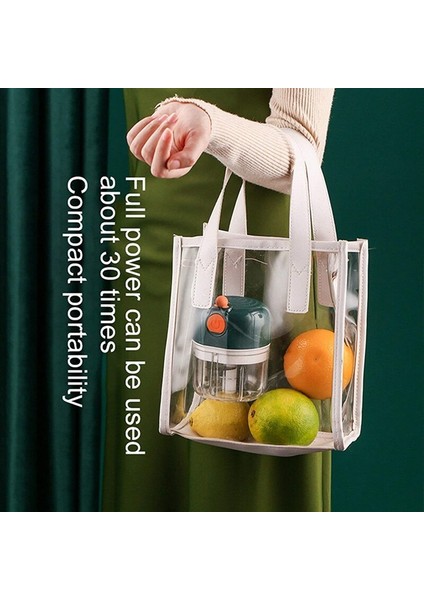 Elektrikli Sarımsak Kıyıcı Makinesi, Mini Taşınabilir Gıda Etli Işlemci Blender Soğan Fındısı 100ML Patates Mashers ricers (Yeşil)