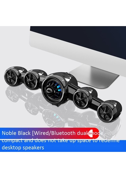 USB Bluetooth 5.0 Hoparlör Bar Stereo Subwoofer Pc Telefon Tablet Için | Taşınabilir Hoparlörler (Siyah)