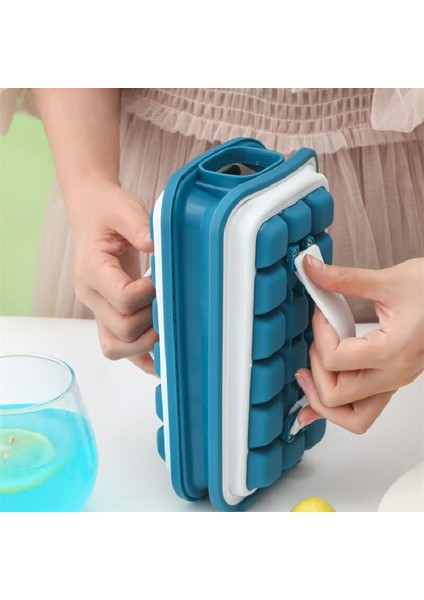 2 In1 Taşınabilir Buz Kettle Buz Küp Kalıp Yaratıcı Katlanır Silikon Buz Küp Kübik Konteyner Su Isıtıcısı Mutfak Buz Dıy Aracı 18GRIDLER (21.8 * 13 Cm, Yeşil) fiyatları