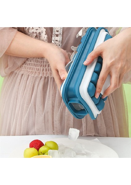 2 In1 Taşınabilir Buz Kettle Buz Küp Kalıp Yaratıcı Katlanır Silikon Buz Küp Kübik Konteyner Su Isıtıcısı Mutfak Buz Dıy Aracı 18GRIDLER (21.8 * 13 Cm, Yeşil) modelleri