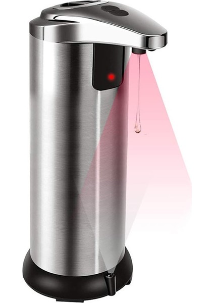 250ML Paslanmaz Çelik Otomatik Sabun Dağıtıcı Kızılötesi Sensör Sabunluk Dokunma Dokunmaz Sanitizer Dispenser Banyo Için | Taşınabilir Sabunluk