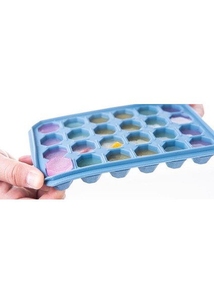 24 Küpler Buz Tepsisi Küp Kalıp Yaratıcı Dıy Petek Şekli Buz Küp Ray Kalıp Dondurma Parti Soğuk Içecek Bar Soğuk Içecek Araçları | Dondurma Küvetleri (20 * 12.5 * 3.5 Cm, Mavi)