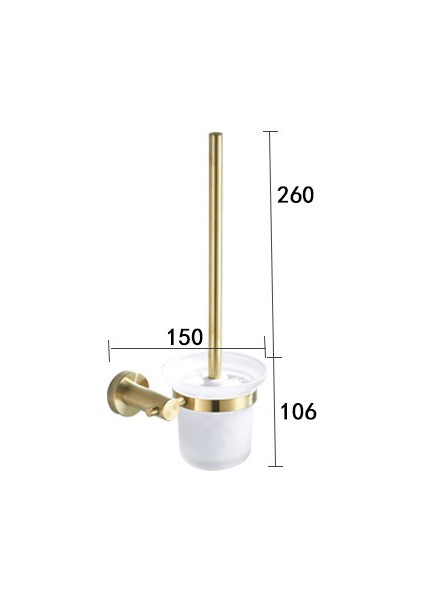 Falangshi Banyo Aksesuarları Robe Hooks Havlu Yüzük Tuvalet Fırçası Tutucu Sabunluk Banyo Donanım Seti Altın Fırçalanmış WB8834 | Banyo Donanım Setleri(Yurt Dışından) modelleri