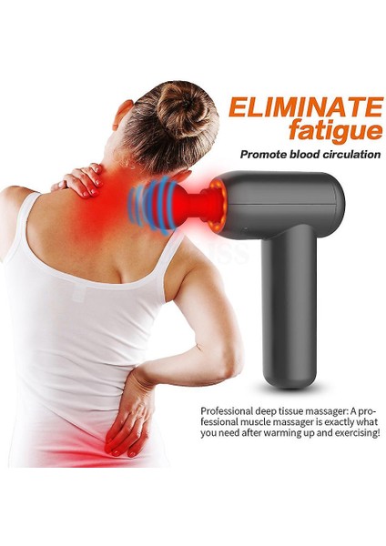 Elektrikli Masaj Kas Masaj Tabancası Kas Stimülatörü Titreşimli Geri Boyun Masajı ile 6 Kafaları Vücut Zayıflama Rölyef Ağrı Relax (Abd Plug) (Paketi) fiyatları