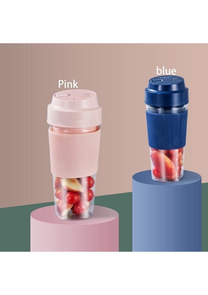 Taşınabilir Blender Meyve Sıkacağı Kupası Mini Akülü Kişisel Seyahat Mikser Smoothies Maker Süt Sallamak Için Karıştırma 300ML | Sıkacaklar (Mavi)