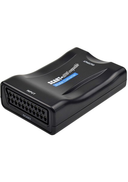 1080 P Scart HDMI Uyumlu Video Ses Dönüştürücü Av Sinyal Adaptörü Alıcı Hdtv Sky Box Stb Tv DVD ile Ab Güç Fişi | HDMI Kabloları