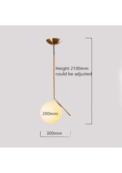 Mzstech Modern Moda Küresel Asılı Işık, Altın Demir Cam Kolye Işık Avize Asılı Lamba (20 Cm) fiyatları