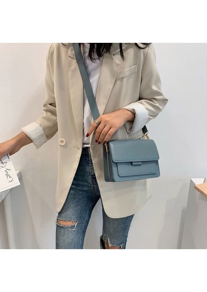 Moda Kadın Omuz Çantası Pu Deri Gençlik Bayanlar Küçük Kare Çanta Işık Vahşi Basit Kadın Günlük Messenger Çanta Su Geçirmez Mavi | Omuz Çantaları (Mavi) (Yurt Dışından) fiyatları