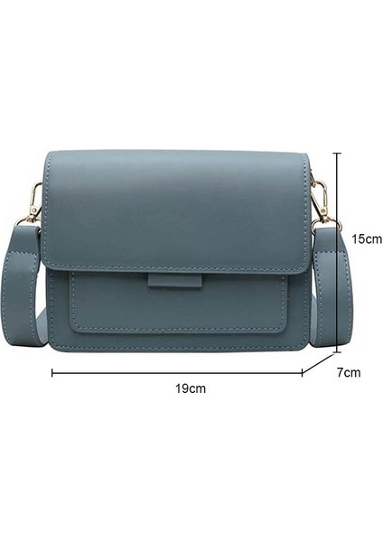 Moda Kadın Omuz Çantası Pu Deri Gençlik Bayanlar Küçük Kare Çanta Işık Vahşi Basit Kadın Günlük Messenger Çanta Su Geçirmez Mavi | Omuz Çantaları (Mavi) (Yurt Dışından) modelleri