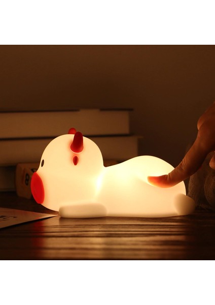 Tap Gece Lambası Çocuklar ve Bebek Için LED Inek Şekli Nightlight Nightlight Kablosuz Için Lambalar 7 Renkler Şarj Edilebilir WWO66 | LED Masa Lambaları