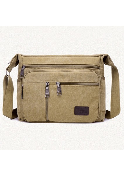 Moda Tuval Tek Omuz Çantası Erkek Kadın Unisex Seyahat Crossbody Çanta Açık Rahat Satchel Vintage Messenger Çanta (L)