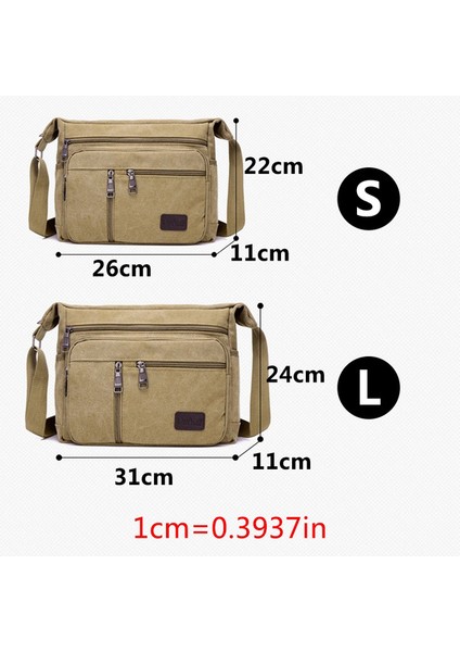 Moda Tuval Tek Omuz Çantası Erkek Kadın Unisex Seyahat Crossbody Çanta Açık Rahat Satchel Vintage Messenger Çanta (L) fiyatları