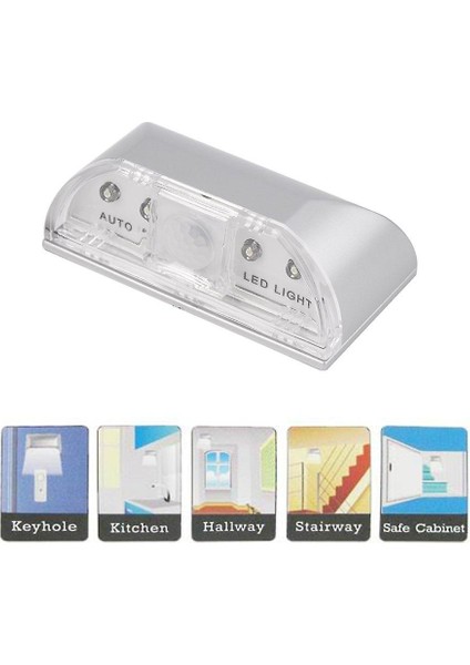 4led Ir Sensörü Işık Oto Pir Kızılötesi Kablosuz Anahtar Dişi Hareket Algılama