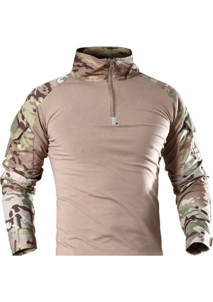 Kurbağa Takım Elbise Uzun Kollu T-Shirt Suit Ceket Kamuflaj Uzun Kollu Askeri Eğitim Uzun Kollu T-Shirt Ply-11