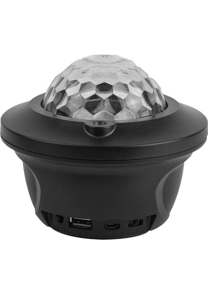 Movkzacv LED Yıldızlı Gökyüzü Projektör Işık Projektör Işık Okyanus Dalga Projektör Tavan 360 Derece Dönen Yatak Odası Yıldızlı Gökyüzü Parti USB LED 6 W