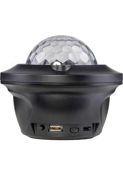 Movkzacv LED Yıldızlı Gökyüzü Projektör Işık Projektör Işık Okyanus Dalga Projektör Tavan 360 Derece Dönen Yatak Odası Yıldızlı Gökyüzü Parti USB LED 6 W
