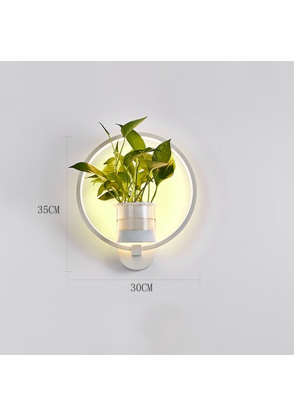 30 cm LED Duvar Lambası, 36W ile Üç Renkli LED Işık Çubuğu Yeşil Bitki Duvar Lambası, Koridor Duvar Lambası, Yuvarlak Işık, Yeşil Turp Bitkileri ile Gemi Yok