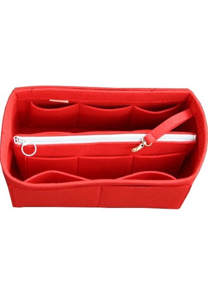 Özelleştirilebilir Keçe Ekleme Çantası Organizatör Çanta Çanta Çanta Çanta Organizatör (W / Çıkarılabilir Zip Cebi) Kozmetik Çanta ve davalar