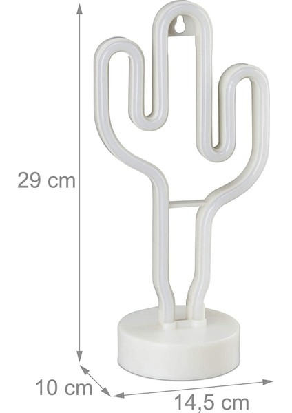 Relaxays LED Kaktüs Neon Tablo Için Masa ve duvar, Pille Çalışan, Parti Dekor ve Gece Lambası, Yeşil, Pp(Yurt Dışından)