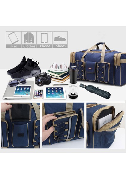 Erkek Büyük Seyahat Duffel Çanta Su Geçirmez Spor Çantası Çok Cep Çanta modelleri