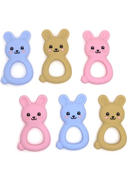 Bpa Ücretsiz 5 Adet Mix Renk Tavşan Silikon Bebek Diş Kaşıyıcı Kemirgen Bebek Diş Çıkarma Oyuncaklar Çiğnenebilir Hayvan Şekli Bebek Ürünleri Hemşirelik Hediye | Bebek Dişimleri)