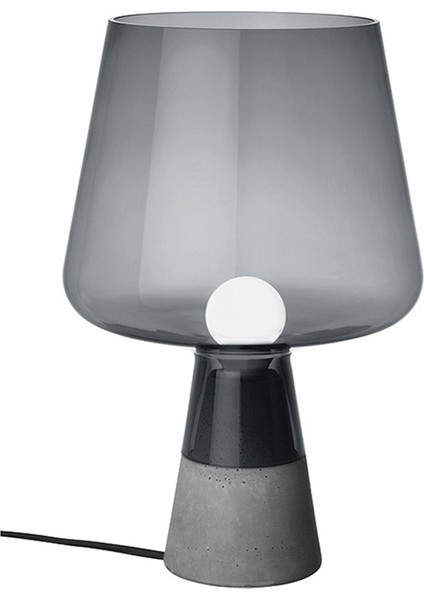 Modern Basit Kişilik Çimento Lambası, 220 V Dumanlı Gri Ev Oturma Odası Yatak Odası Kişilik Başucu Lambası Dekoratif Cam Masa Lambası Dumanlı, Gri(Yurt Dışından)