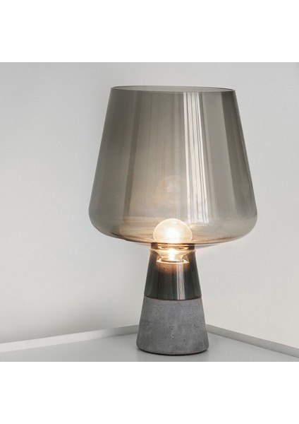 Modern Basit Kişilik Çimento Lambası, 220 V Dumanlı Gri Ev Oturma Odası Yatak Odası Kişilik Başucu Lambası Dekoratif Cam Masa Lambası Dumanlı, Gri(Yurt Dışından) fırsatları