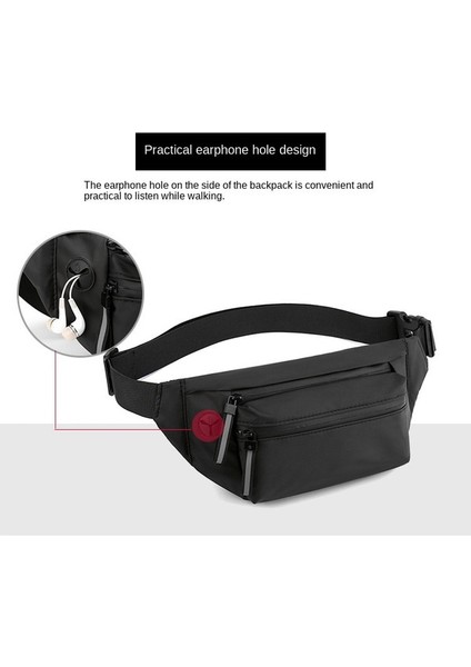 Trendy ve Moda Erkek Messenger Çanta Açık Spor Göğüs Çantası Erkek Naylon Işık Su Geçirmez Eğlence Bel Çantası (Yurt Dışından) modelleri