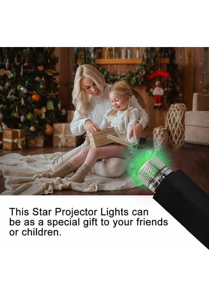 Tak ve Çalıştır Araba ve Ev Çatı Yeşil Yıldız Işıkları Projektör Tavan Romantik USB Gece Light Yıldızlı Gökyüzü Atmosfer Ortam