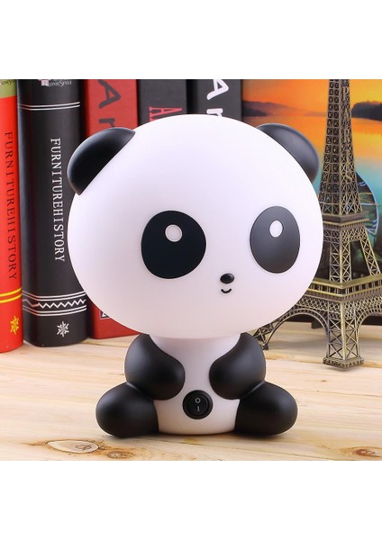 Sevimli Hayvan Panda Karikatür Çocuk Yatak Masası Masa Lambası Gece Uyku Lambası Hediye