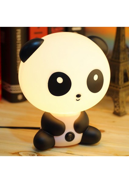 Sevimli Hayvan Panda Karikatür Çocuk Yatak Masası Masa Lambası Gece Uyku Lambası Hediye