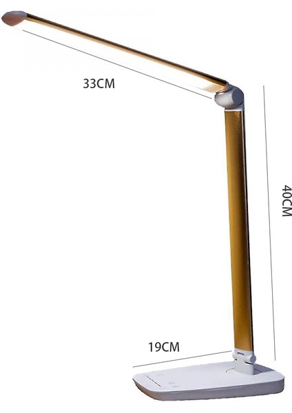 LED Katlanır Masa Lambası ZL-306 Weluot, 7-Hafif Karartma, Siyah (Altın)