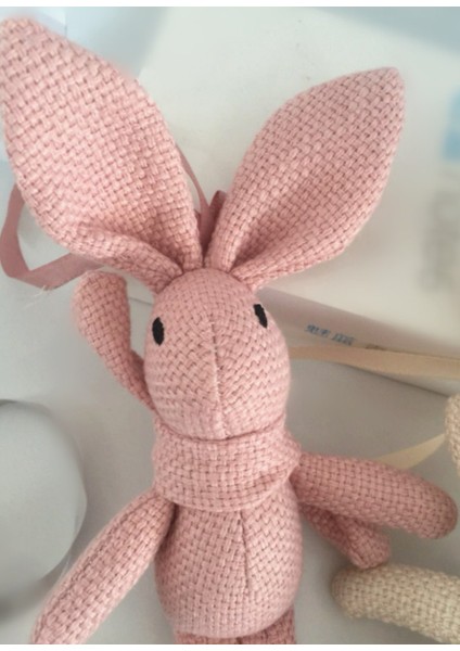 20 Adet Sevimli Yumuşak Tavşan Peluş Oyuncak - Pembe (Yurt Dışından)