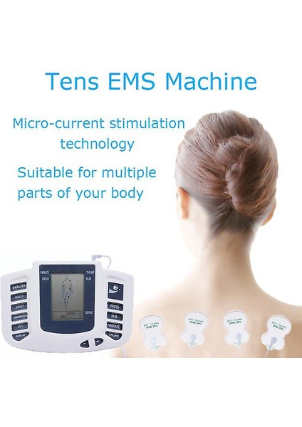 Elektronik Onlar Ems Kas Stimülatörü Darbe Akupunktur Masaj Terapisi Sırt Boyun Için Tam Vücut Masajı 16 Pedler Rusça / Ingilizce (Cihaz Seti)