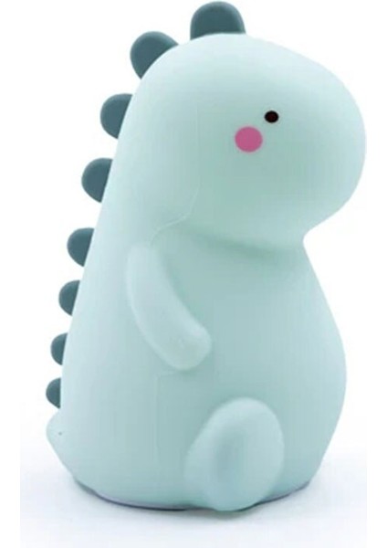 Karikatür Dinozor LED Lamba Silikon Başucu Okuma Lambası Işık Renk Değişini Okuma USB Şarj Edilebilir A1 | LED Masa Lambaları