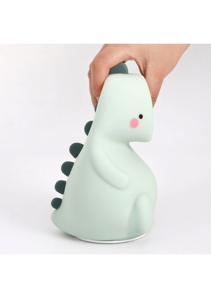 Karikatür Dinozor LED Lamba Silikon Başucu Okuma Lambası Işık Renk Değişini Okuma USB Şarj Edilebilir A1 | LED Masa Lambaları