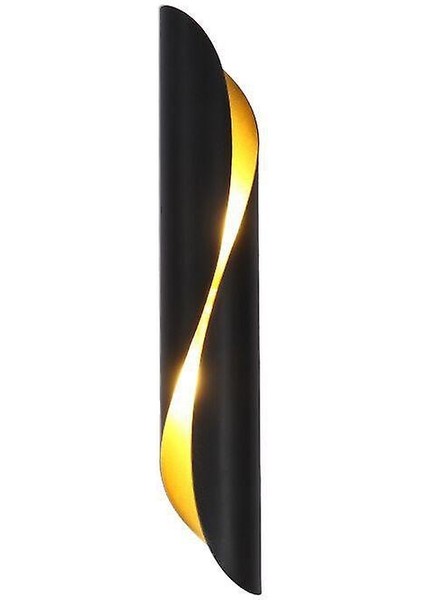 Kuzey Avrupa Oturma Odası Başucu Dolabı Duvar Lambası LED Merdiven Koridor Modern Minimalizm Kişilik Dekoratif Aydınlatma (Sıcak Işık) (Siyah)
